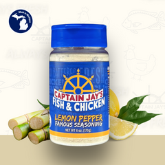 Captain Jay's Lemon Pepper Seasoning – Bold Flavor Blend for Chicken, Seafood, Fries & More..